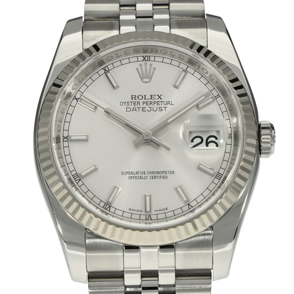 Datejust 36 116234 - Gents Watch - Silver Baton Dial - 2015