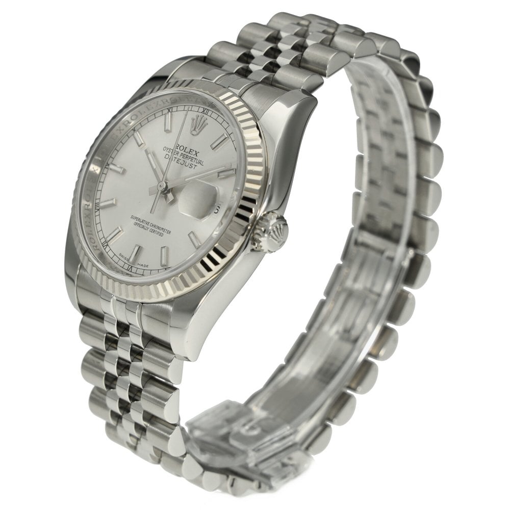 Datejust 36 116234 - Gents Watch - Silver Baton Dial - 2015