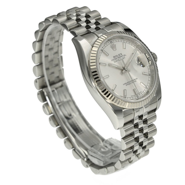 Datejust 36 116234 - Gents Watch - Silver Baton Dial - 2015