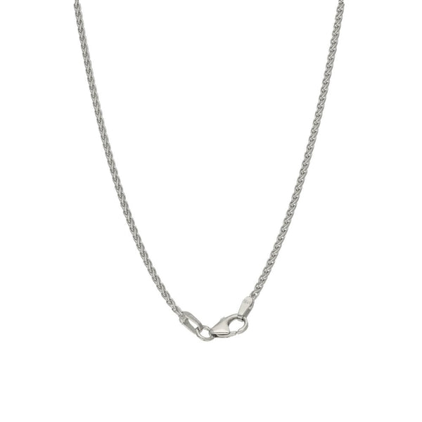 18ct White Gold Diamond Leaf Pendant & Necklace - 18" - 1.35ct