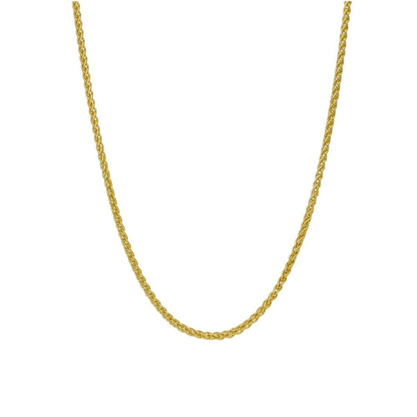 Ladies 18ct Yellow Gold Spiga Chain - 20" - 6.3g