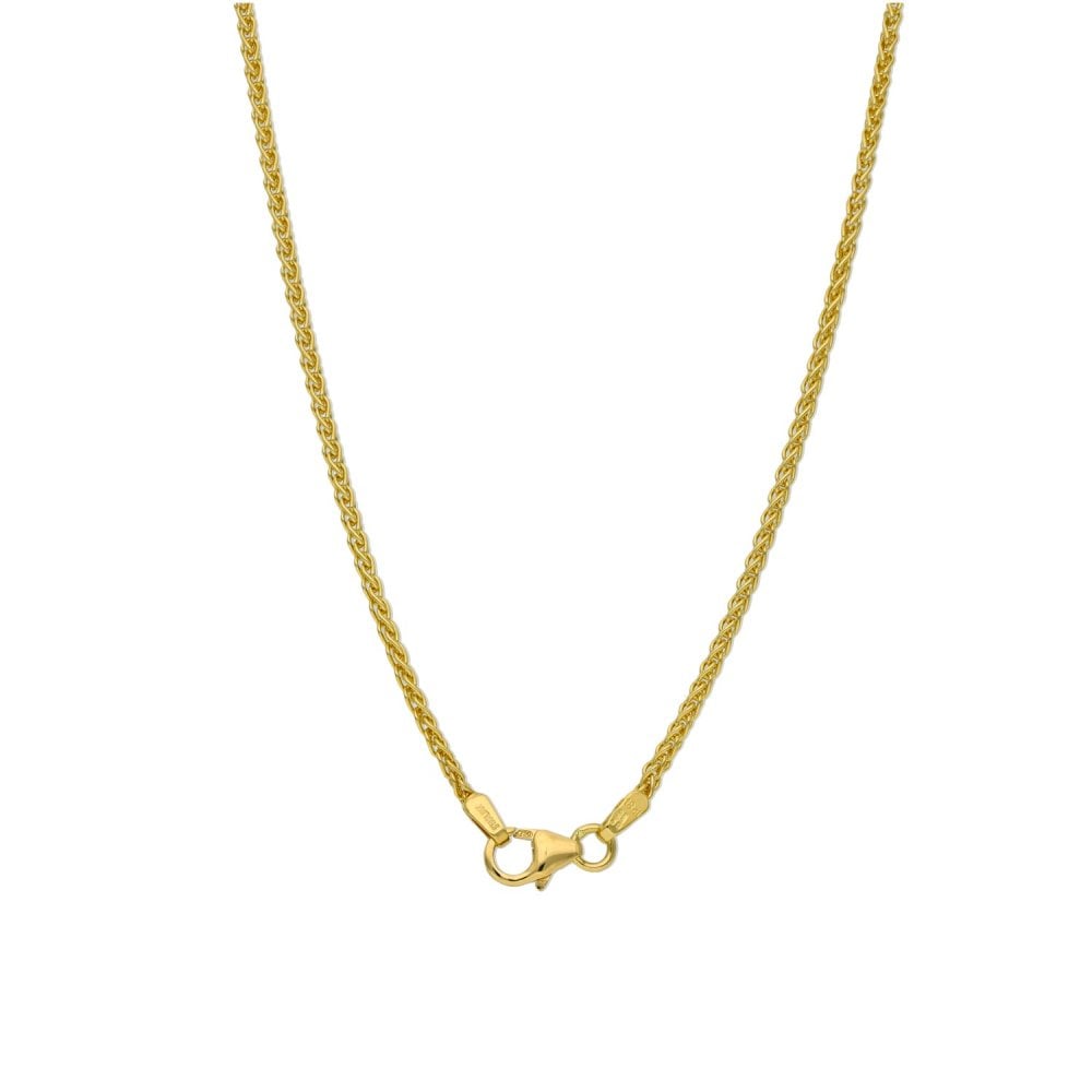 Ladies 18ct Yellow Gold Spiga Chain - 20" - 6.3g