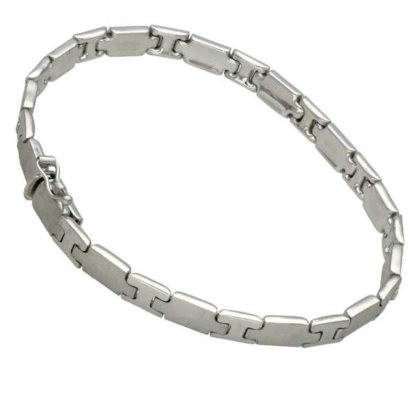 Ladies 18ct White Gold Bar Link Bracelet - 12.5g