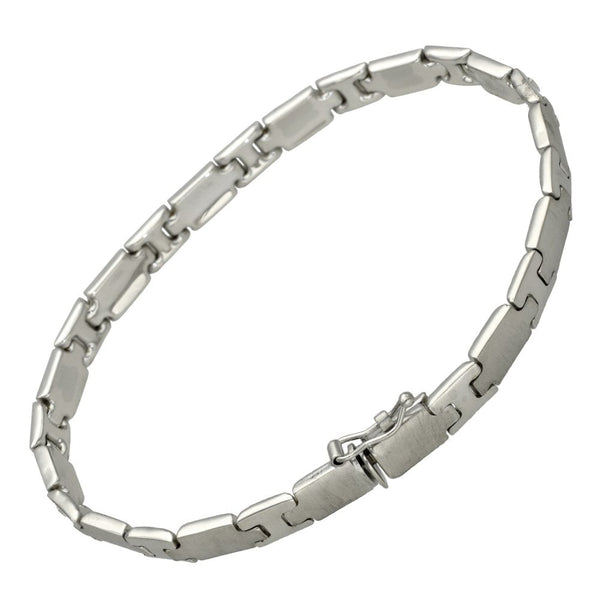 Ladies 18ct White Gold Bar Link Bracelet - 12.5g