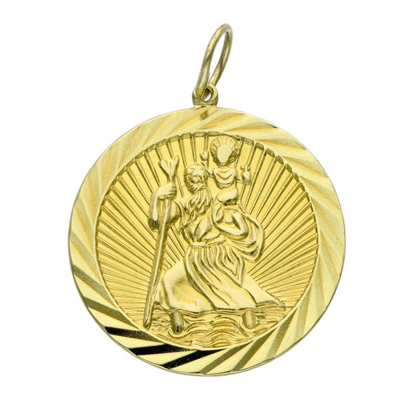 9ct Yellow Gold St. Christopher Pendant - 6.3g