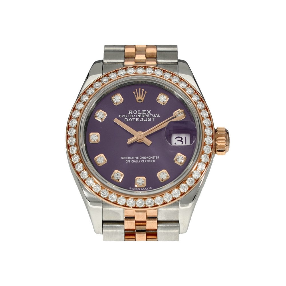 Datejust 279381RBR - Purple Diamond Dial - Diamond Bezel - 2019