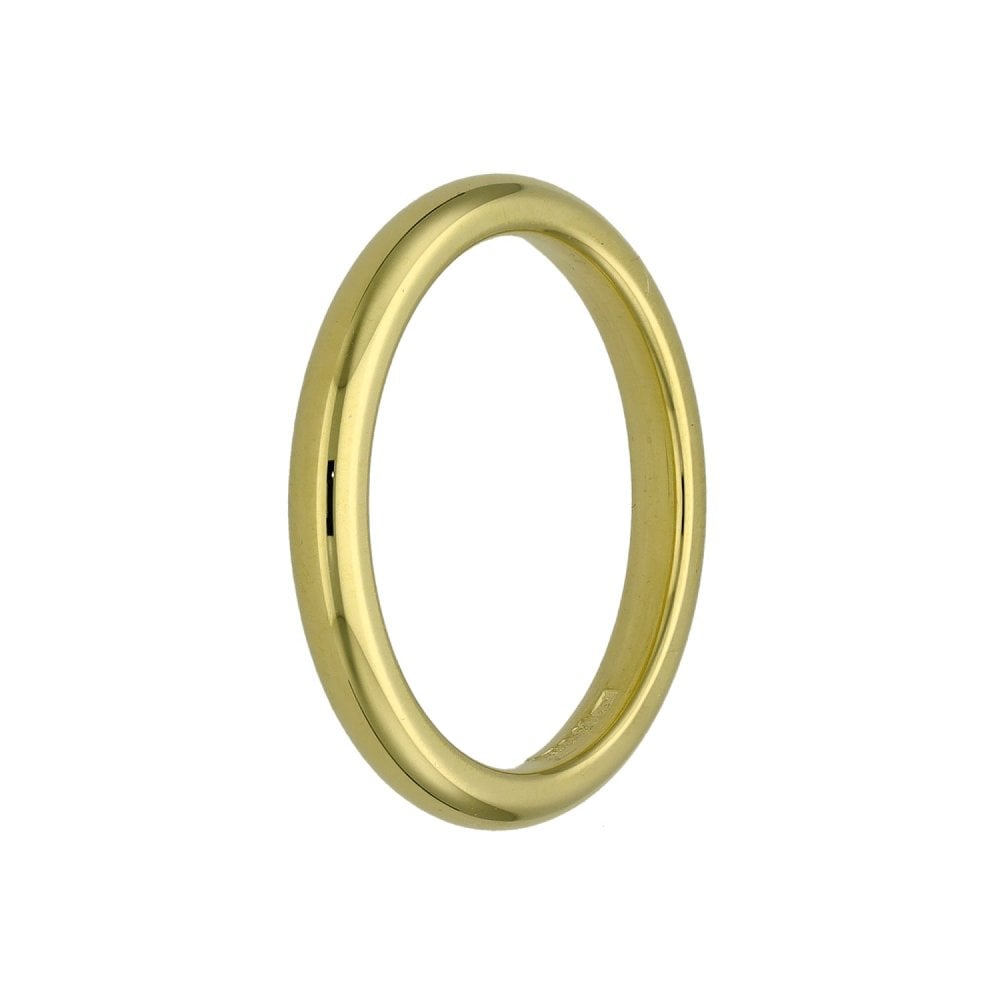 18ct Yellow Gold Court Shape Wedding Ring - Size I - 2mm