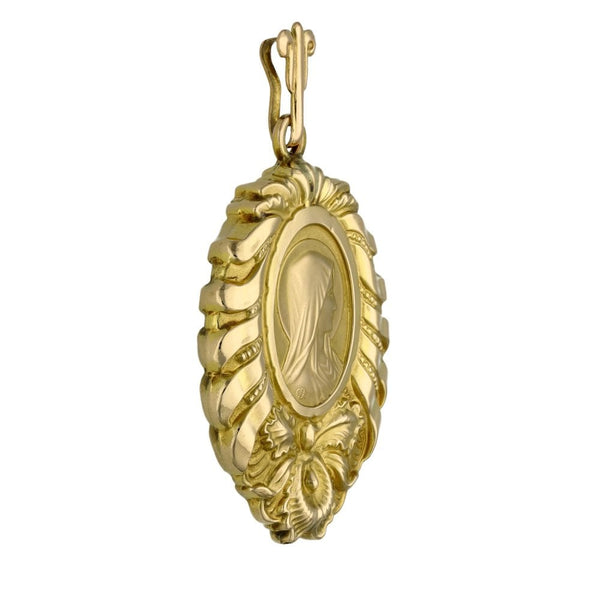 9ct Yellow Gold Sacred Heart Medal - 4.2g