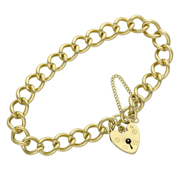 9ct Yellow Gold Curb Bracelet - 7.5" - 19.8g