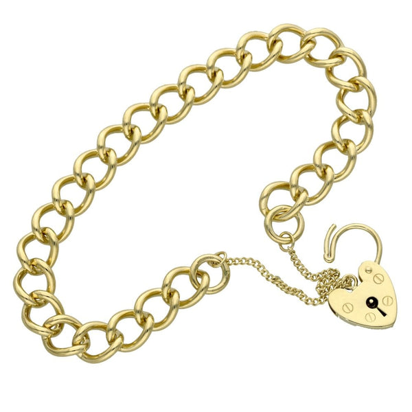 9ct Yellow Gold Curb Bracelet - 7.5" - 19.8g