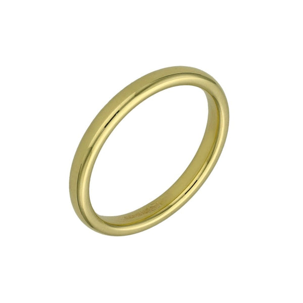18ct Yellow Gold Court Shape Wedding Ring - Size I - 2mm