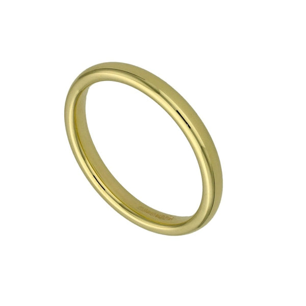 18ct Yellow Gold Court Shape Wedding Ring - Size I - 2mm