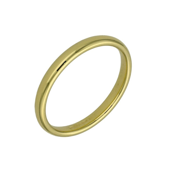 18ct Yellow Gold Court Shape Wedding Ring - Size M - 2mm