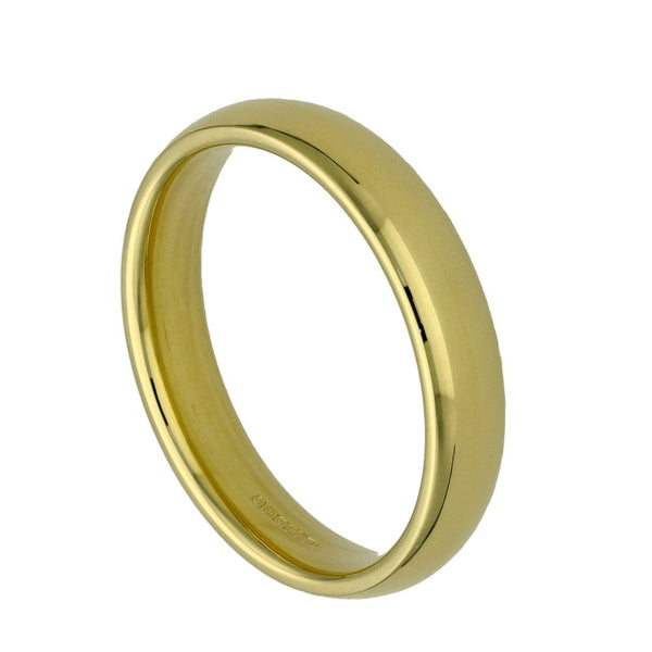 18ct Yellow Gold Wedding Ring - Size R - 4mm