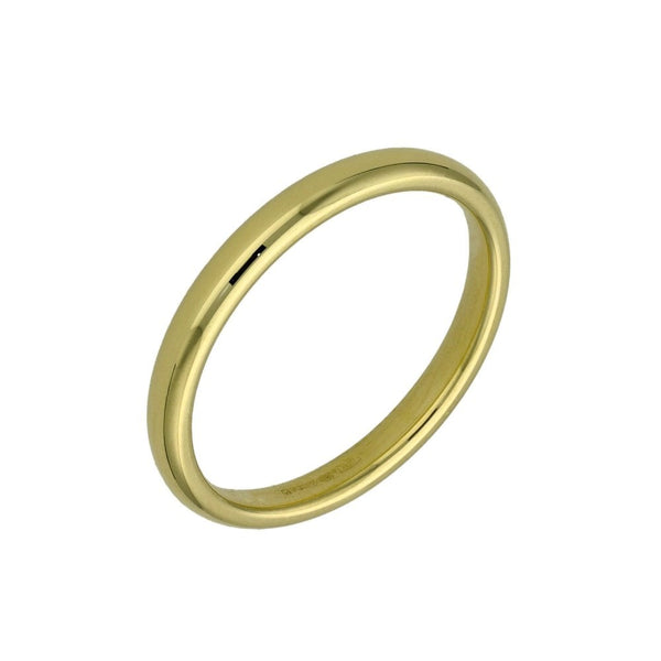 18ct Yellow Gold Court Shape Wedding Ring - Size K - 2mm