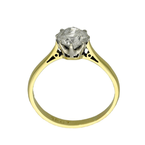 Ladies 18ct Yellow Gold Diamond Solitaire Engagement Ring