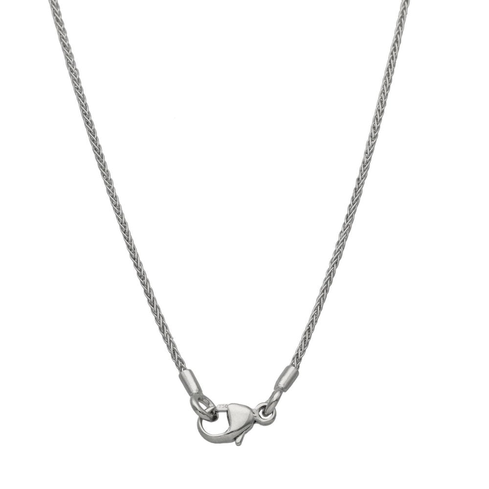 Ladies 18ct White Gold Diamond Pendant & Chain - 0.28ct