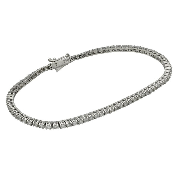 Ladies 18ct White Gold Diamond Tennis Bracelet - 2.10ct - 7"
