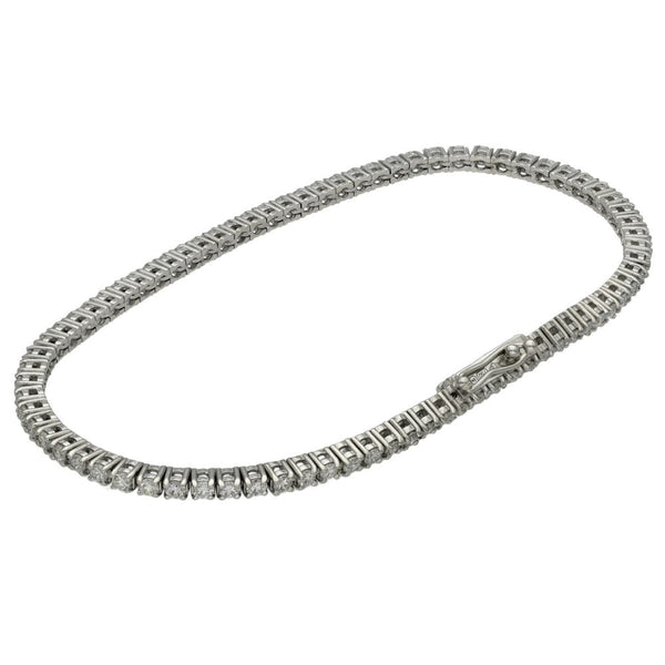 Ladies 18ct White Gold Diamond Tennis Bracelet - 2.10ct - 7"