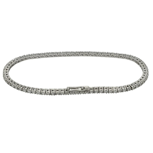 Ladies 18ct White Gold Diamond Tennis Bracelet - 2.10ct - 7"