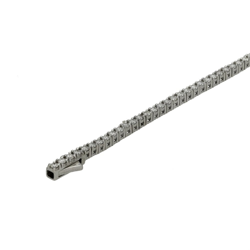 Ladies 18ct White Gold Diamond Tennis Bracelet - 2.10ct - 7"
