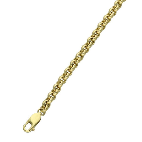 9ct Yellow Gold Solid Belcher Bracelet - 8" - 15.6g