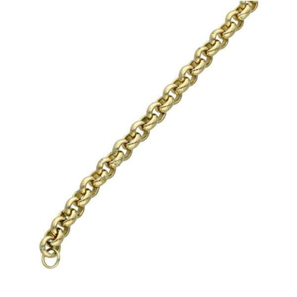 9ct Yellow Gold Solid Belcher Bracelet - 8" - 15.6g