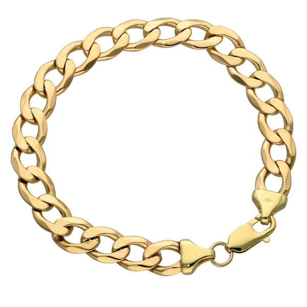 9ct Yellow Gold Curb Bracelet - 9" - 30.2g