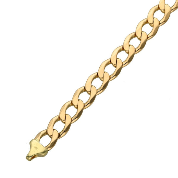 9ct Yellow Gold Curb Bracelet - 9" - 30.2g