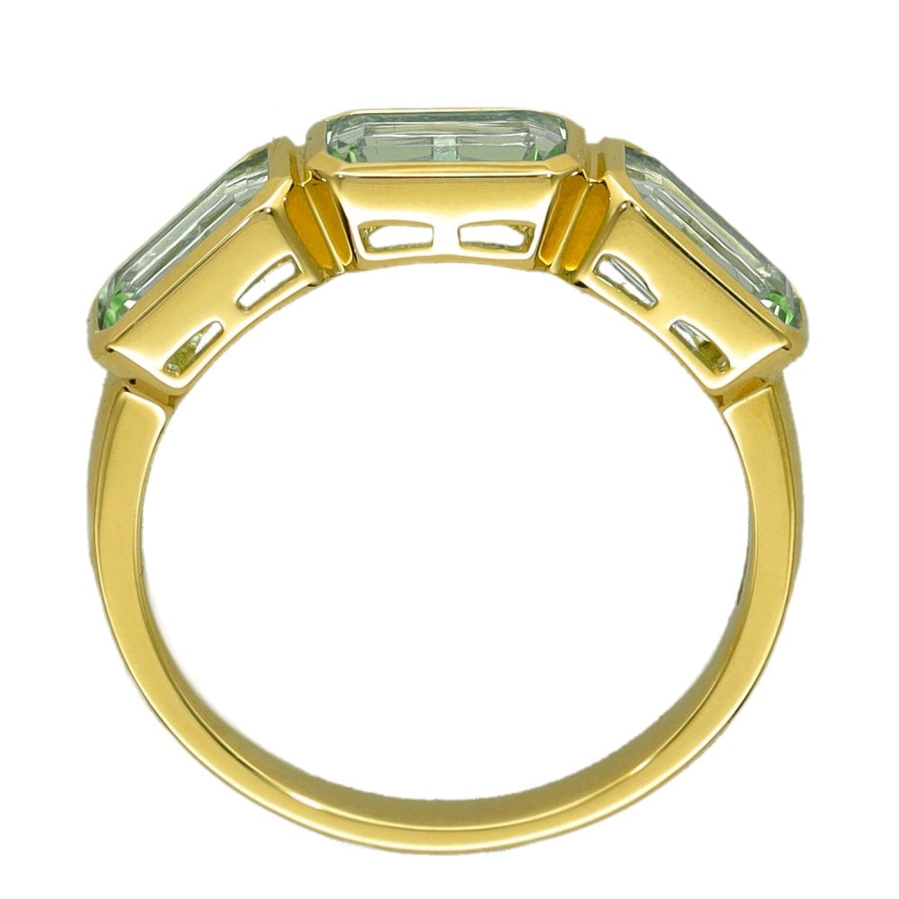9ct Yellow Gold Peridot Ring - Size N