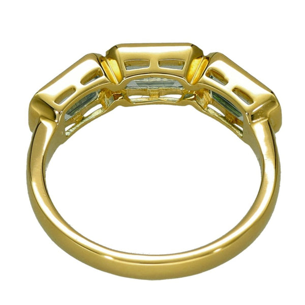 9ct Yellow Gold Peridot Ring - Size N