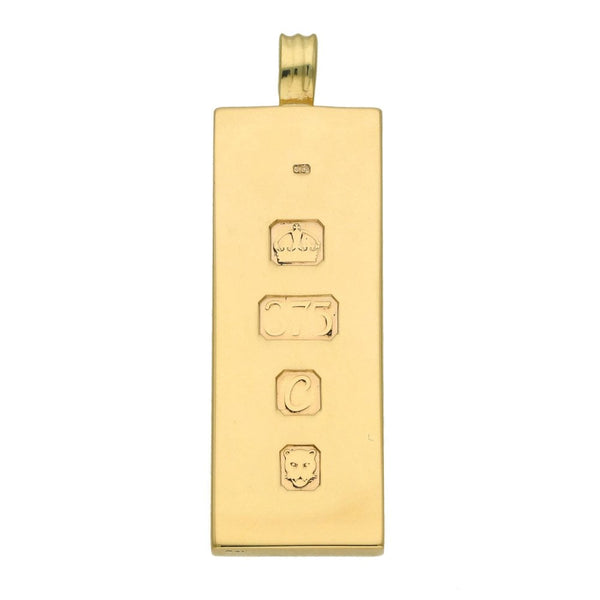 9ct Yellow Gold Ingot Pendant - 30.1g