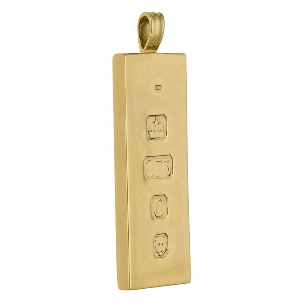 9ct Yellow Gold Ingot Pendant - 30.1g