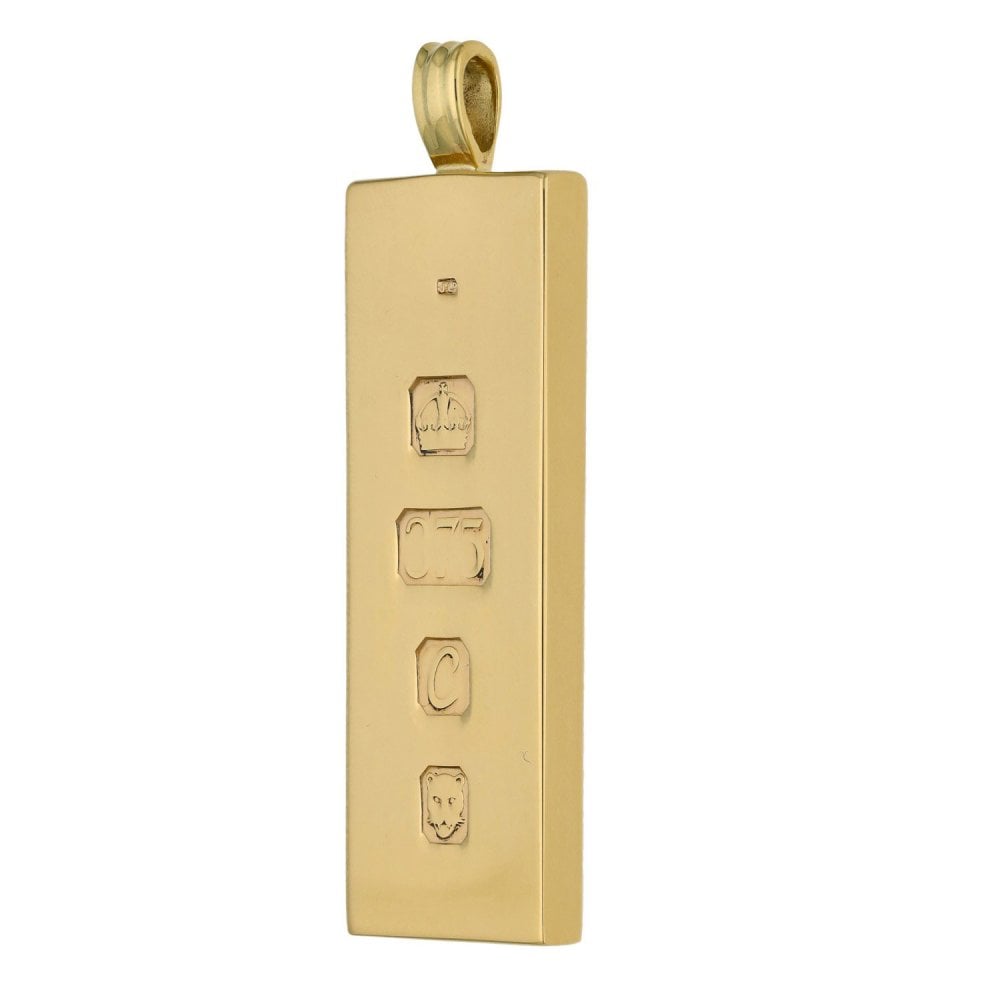 9ct Yellow Gold Ingot Pendant - 30.1g
