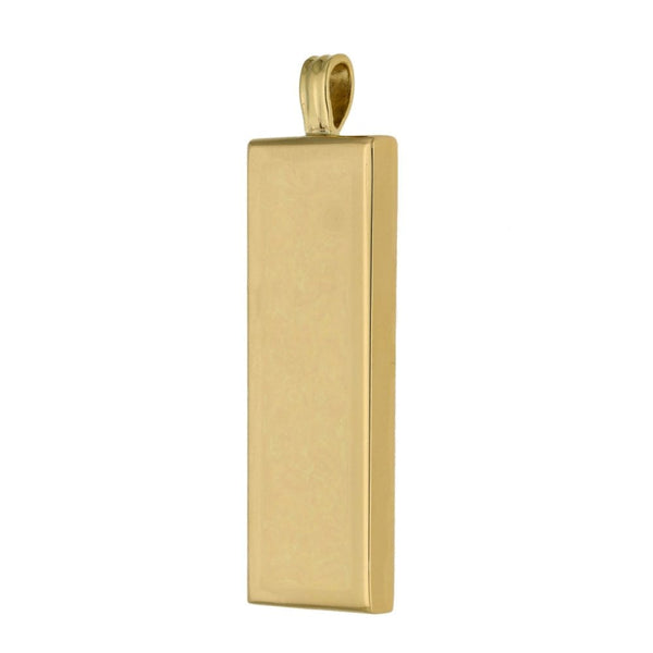 9ct Yellow Gold Ingot Pendant - 30.1g