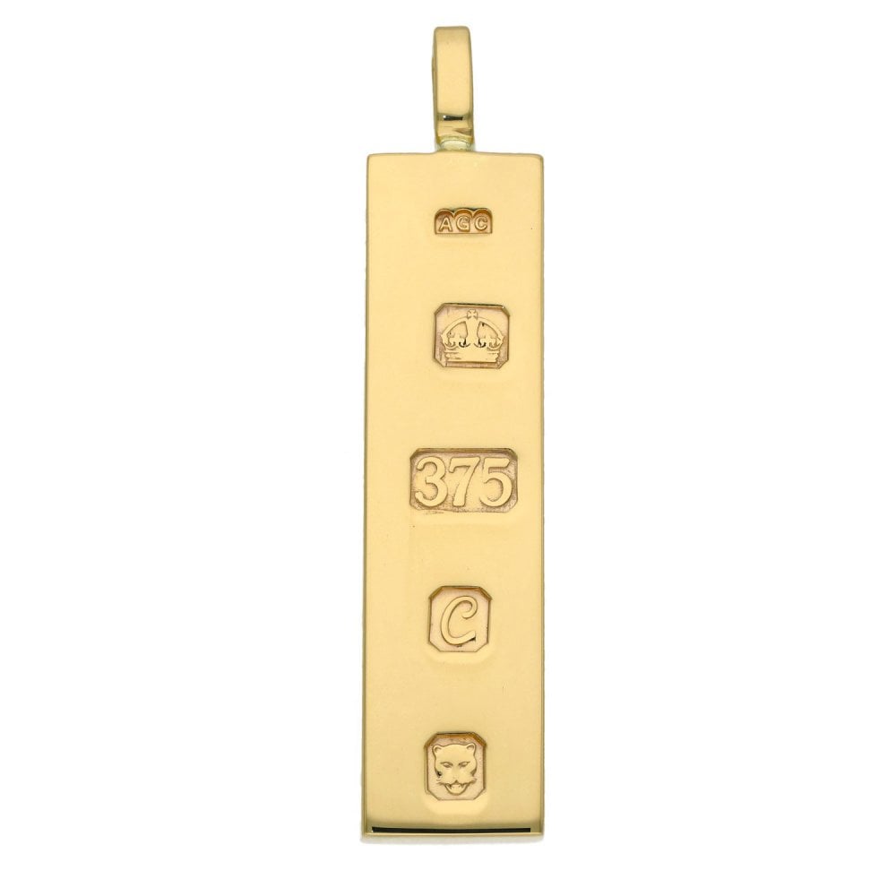 9ct Yellow Gold Ingot Pendant - 34.6g