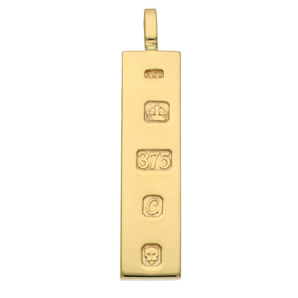 9ct Yellow Gold Ingot Pendant - 34.6g