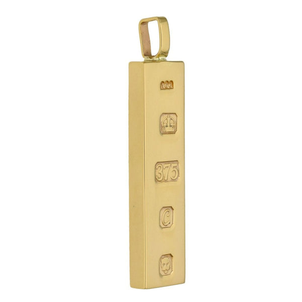 9ct Yellow Gold Ingot Pendant - 34.6g