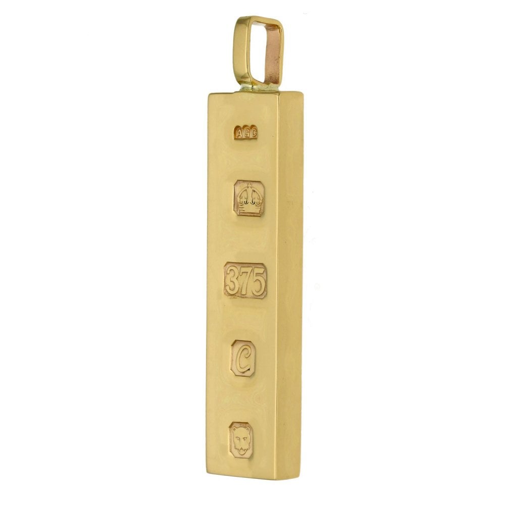9ct Yellow Gold Ingot Pendant - 34.6g