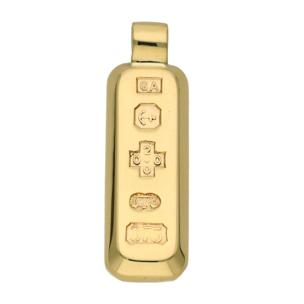 9ct Yellow Gold Ingot Pendant - 16.8g