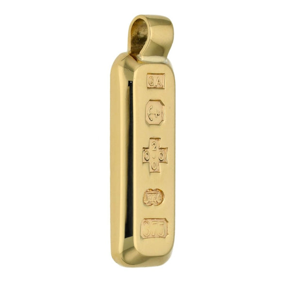 9ct Yellow Gold Ingot Pendant - 16.8g
