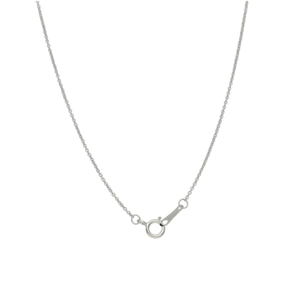 Ladies 18ct White Gold Black Sapphire & Diamond Heart & Chain