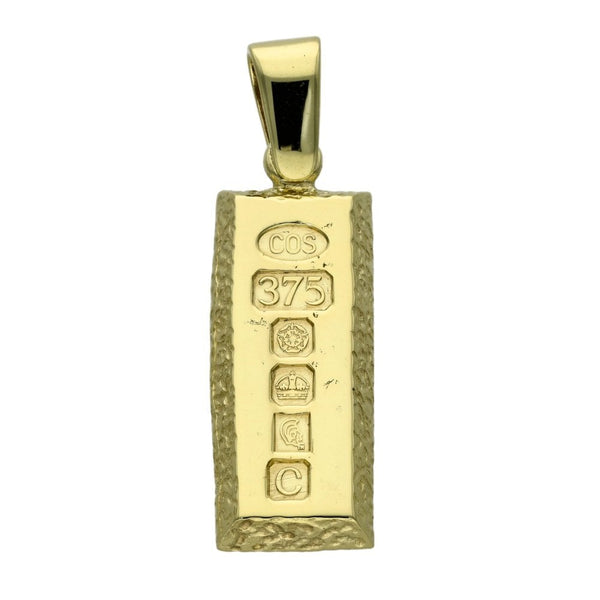 9ct Yellow Gold Ingot Pendant - 13.4g