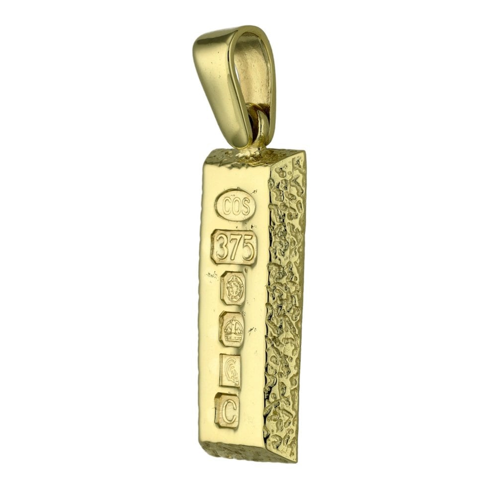 9ct Yellow Gold Ingot Pendant - 13.4g