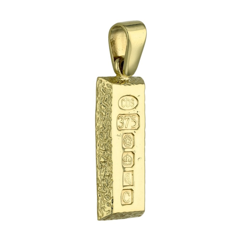 9ct Yellow Gold Ingot Pendant - 13.4g