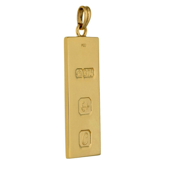 9ct Yellow Gold Ingot Pendant - 20.0g