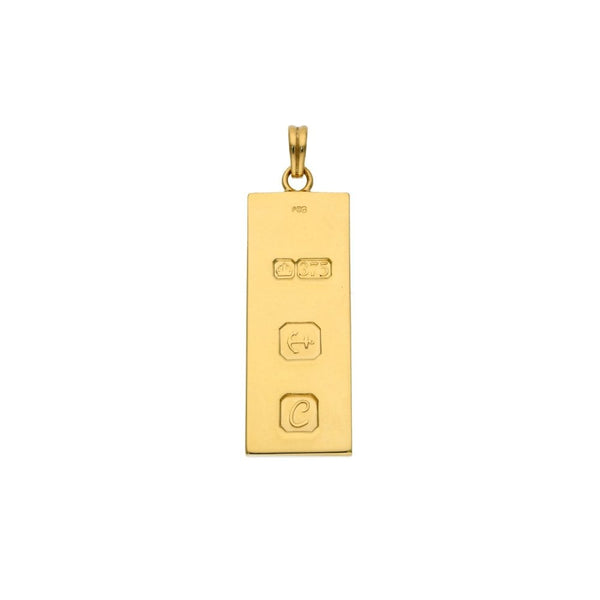 9ct Yellow Gold Ingot Pendant - 20.0g
