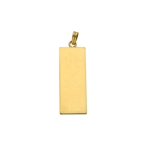 9ct Yellow Gold Ingot Pendant - 20.0g