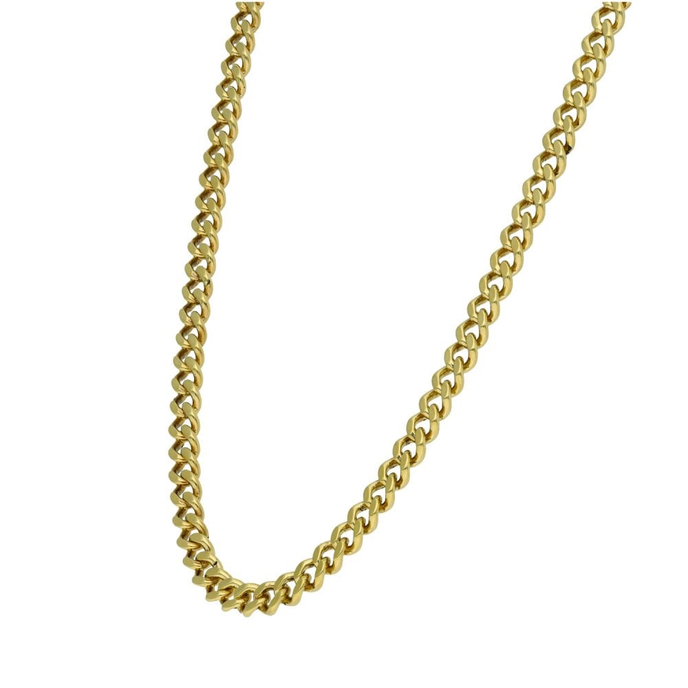 9ct Yellow Gold Curb Chain - 17" - 19.1g