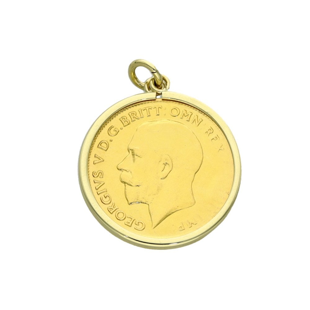 1911 Yellow Gold Half Sovereign Coin Pendant - 4.8g